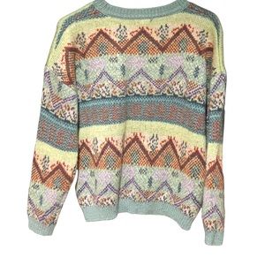 Wild Fable Striped Long-Sleeve Crewneck Slightly cropped Sweater XS